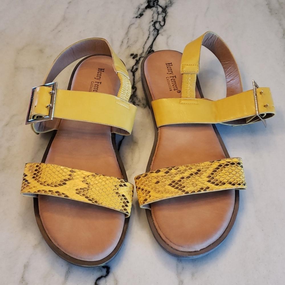 New Henry Ferrera yellow sandals